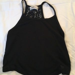 Abercrombie and FitchNavy Blue Lace Tback Crop Top